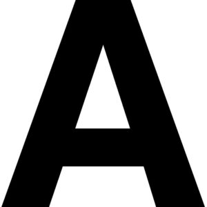 Planche de caractères sur vinyle adhésif H=800 mm