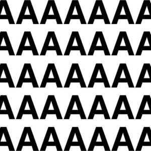 Planche de caractères sur vinyle adhésif H=30 mm