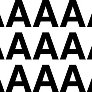 Planche de caractères sur vinyle adhésif H=50 mm