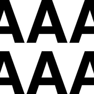 Planche de caractères sur vinyle adhésif H=75 mm