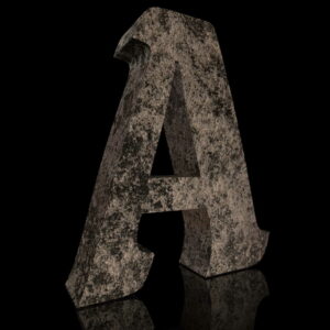 Fonte 3D « Métal usé » 4K